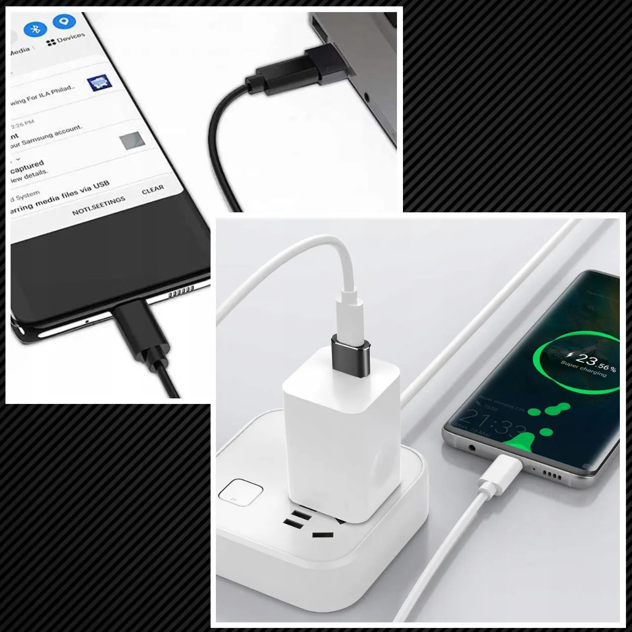 Адаптер OTG USB-C на USB-A для телефона, мыши и флэш-накопителя (701D)