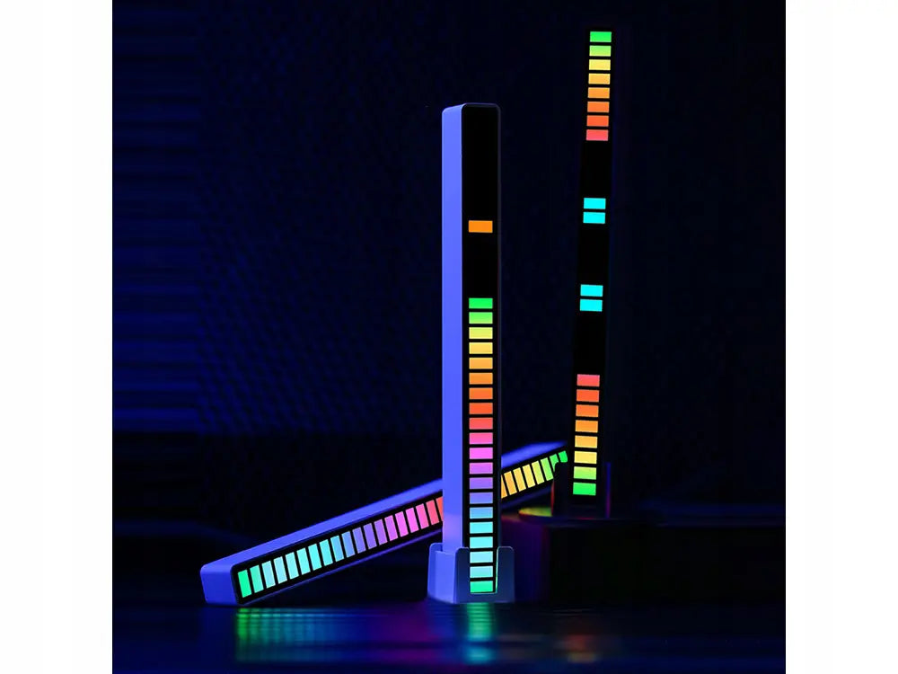 Светодиодная лента RGB со звуковым откликом и батареей в неоновом многоцветном дизайне (509D)