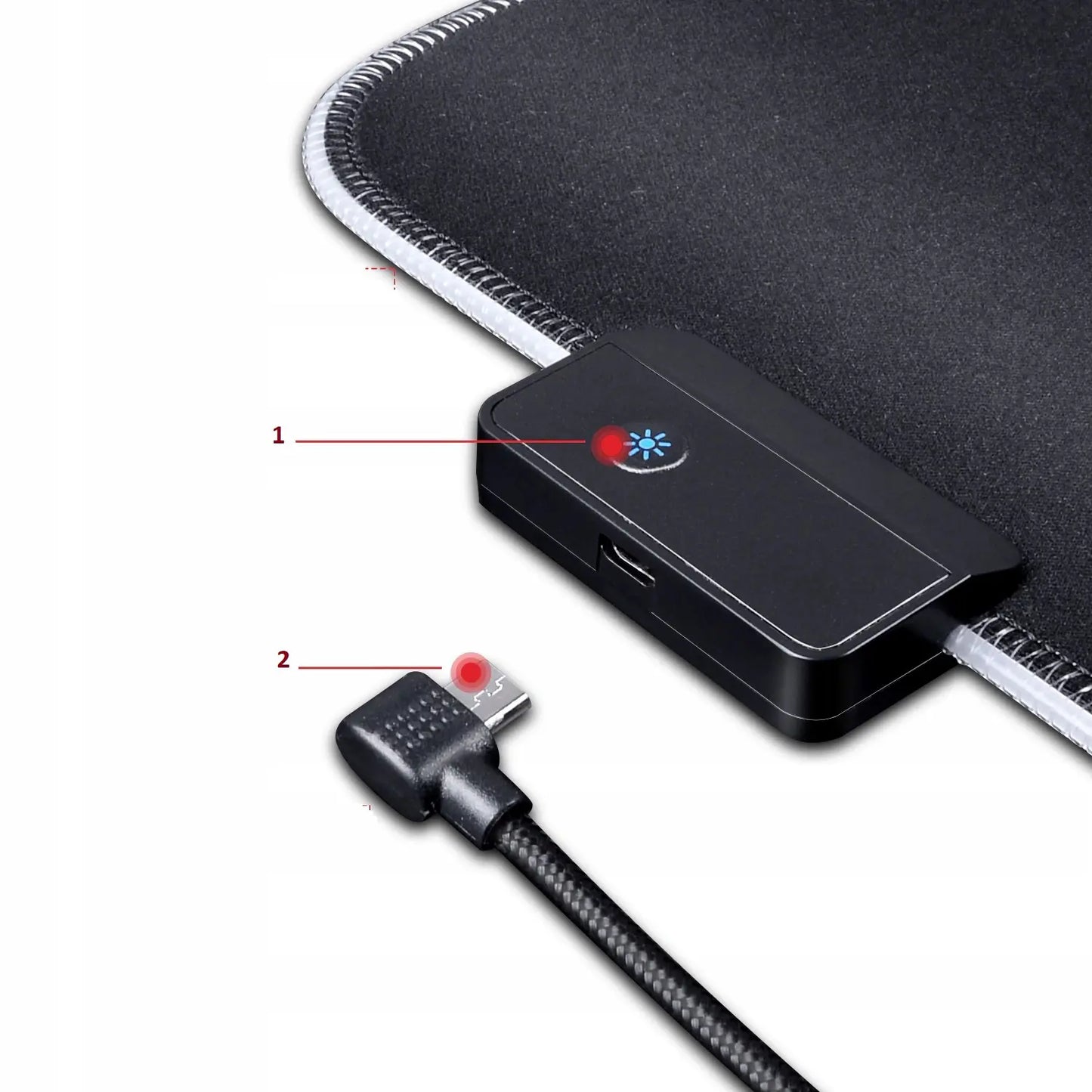 USB RGB spēļu peles paliktnis ar apgaismojumu 35x25 cm (394D)