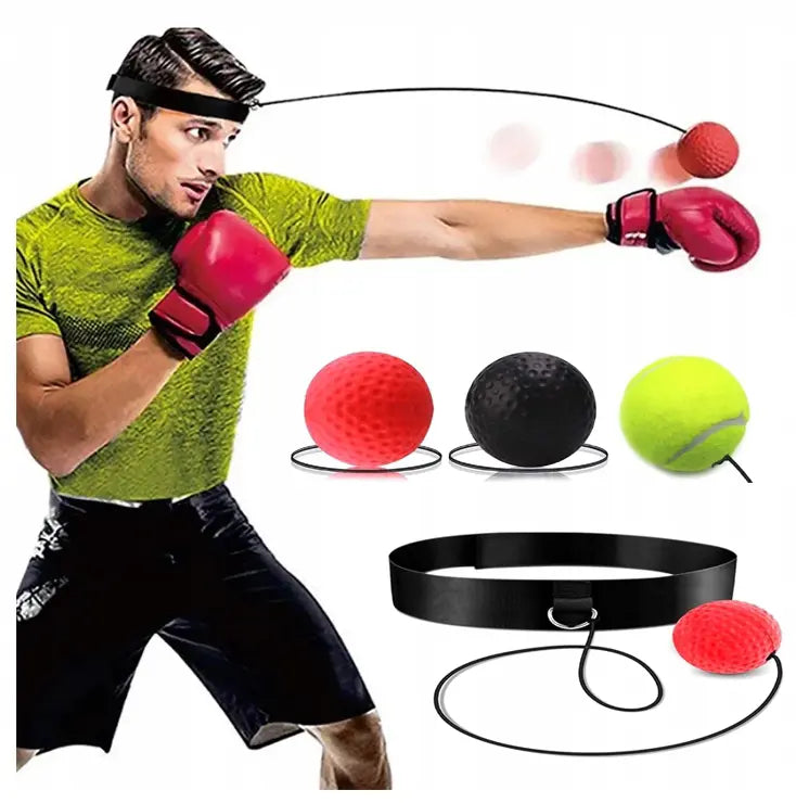 Тренировочный рефлекторный мяч для головы FIGHT REFLEX BALL 3x (450D)