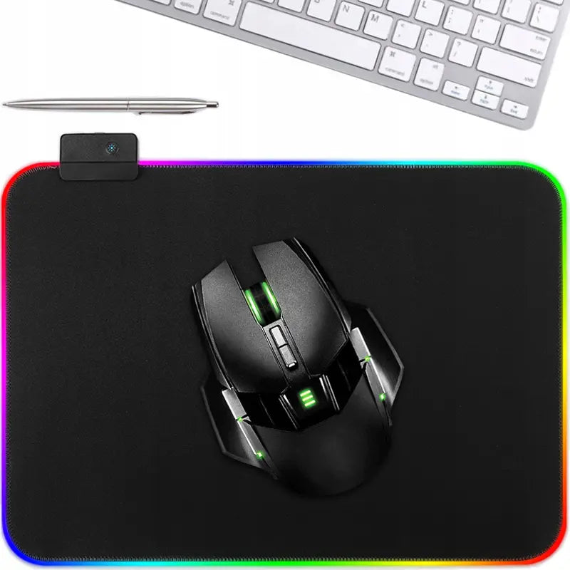 USB RGB spēļu peles paliktnis ar apgaismojumu 35x25 cm (394D)