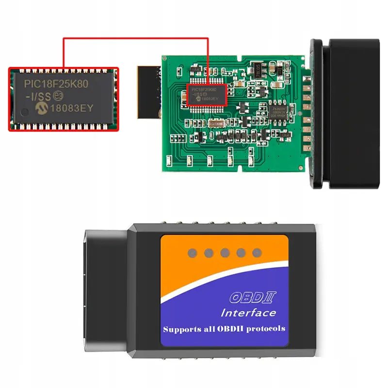 Диагностический интерфейс OBD2 ELM 327 через Bluetooth (652D)