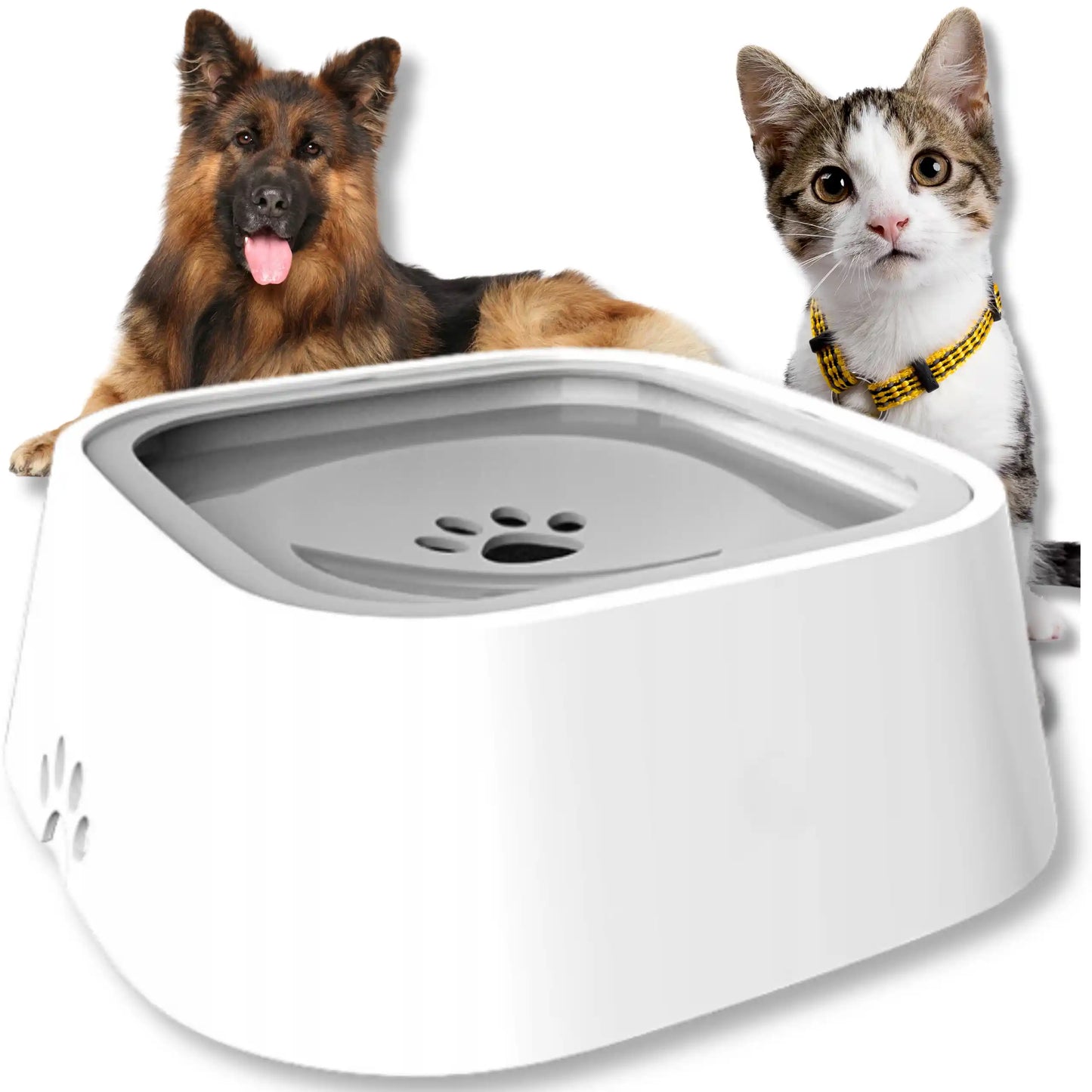 Premiāla peldējoša bļoda suņiem un kaķiem ar neizsūcošu dzeršanas sistēmu 1,5 l (702D)