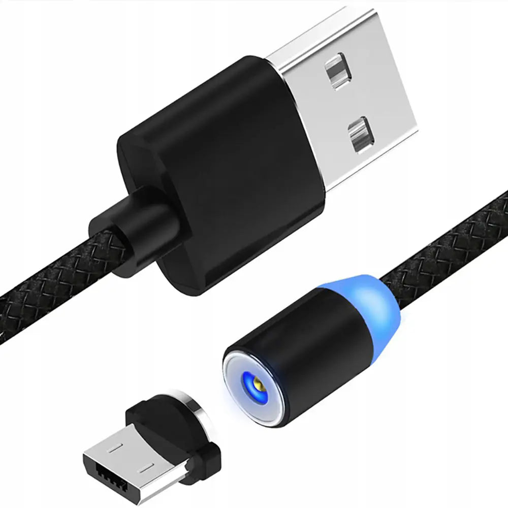Magnētiskais kabelis 3 in 1 micro USB, Type-C, Lightning priekš iPhone, ātrā uzlāde, 1 m (580D)
