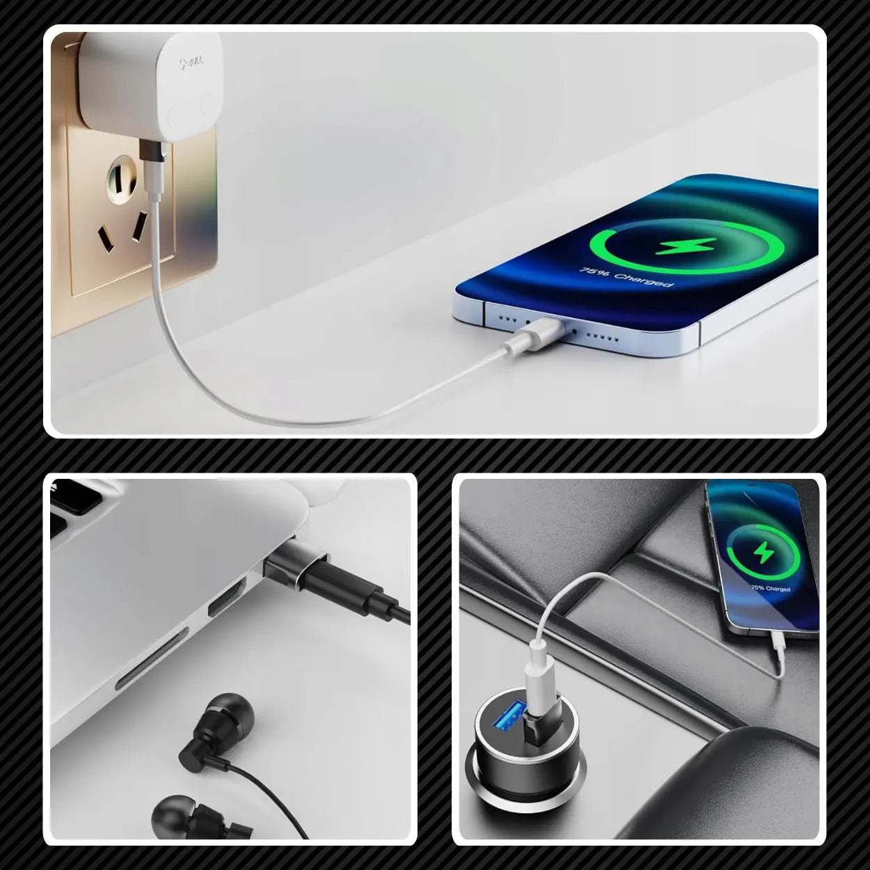 Адаптер OTG USB-C на USB-A для телефона, мыши и флэш-накопителя (701D)