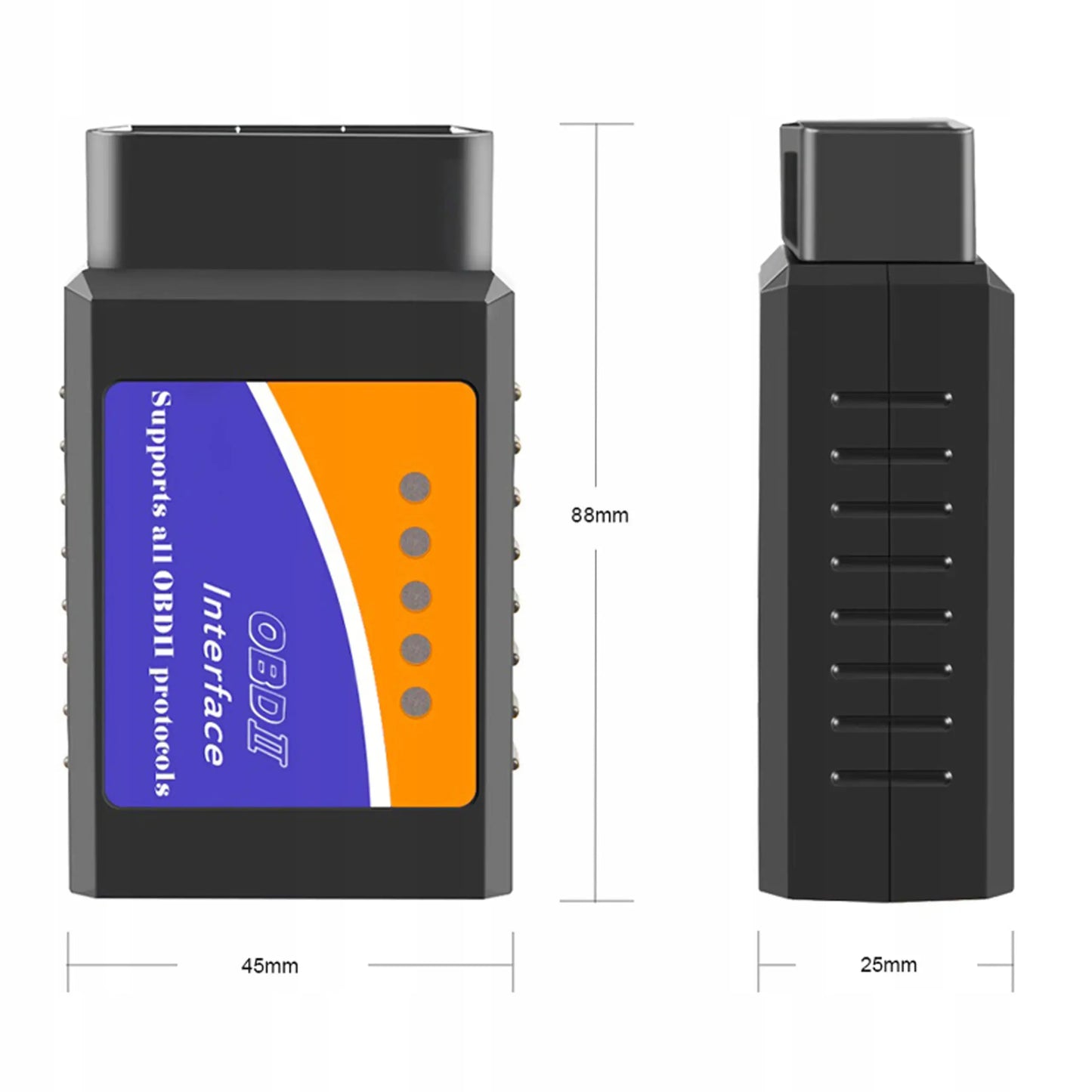 Диагностический интерфейс OBD2 ELM 327 через Bluetooth (652D)