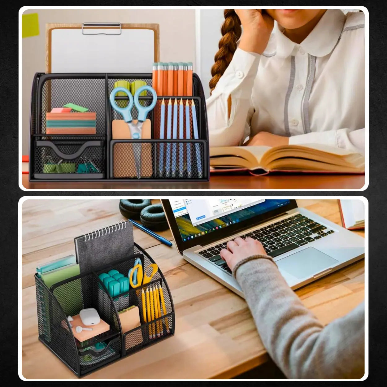 Kancelejas organizators, grāmatu un mācību grāmatu turētājs (375D)