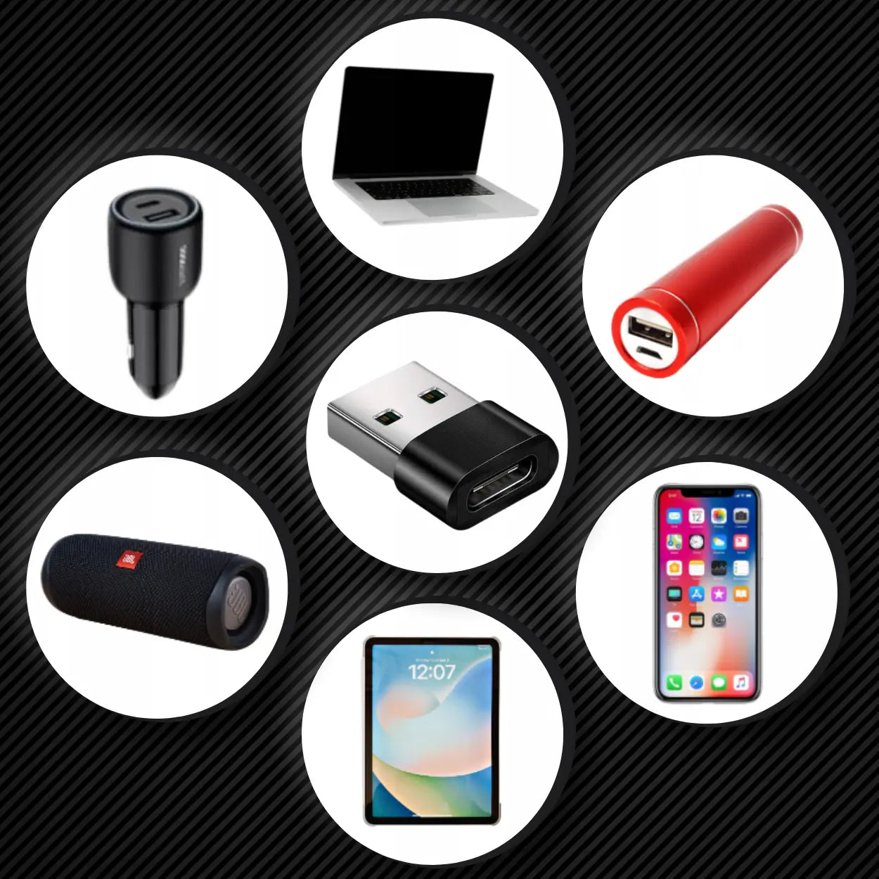 Адаптер OTG USB-C на USB-A для телефона, мыши и флэш-накопителя (701D)
