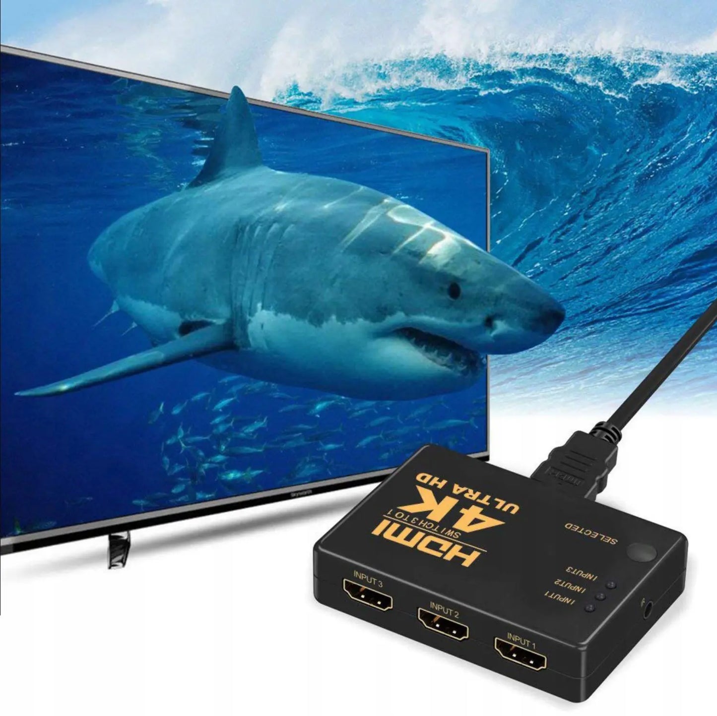 Aktīvais slēdzis 3x HDMI 4K dalītājam (712D)