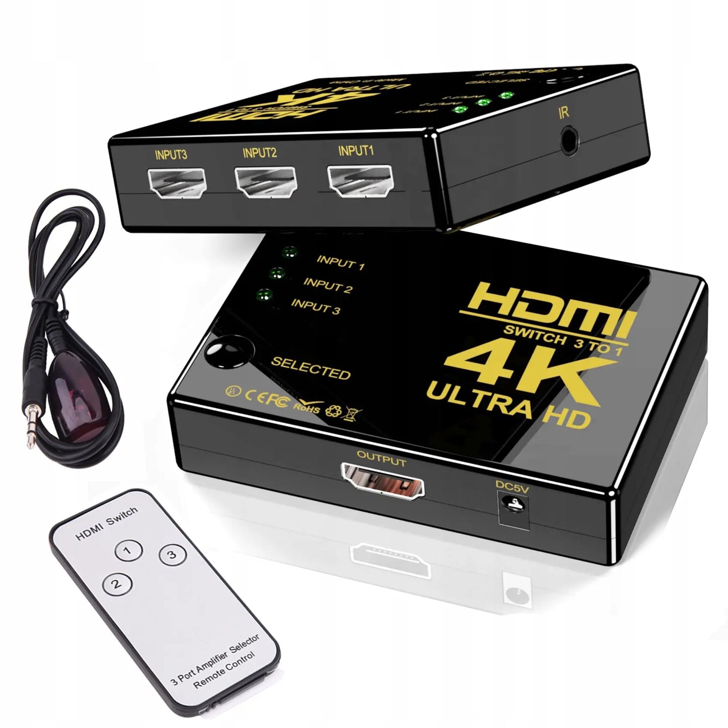 Aktīvais slēdzis 3x HDMI 4K dalītājam (712D)