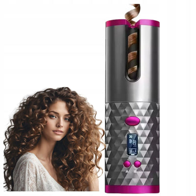 Автоматические беспроводные щипцы для завивки с ЖК-экраном, питание от USB, для создания локонов и волн. (941D)