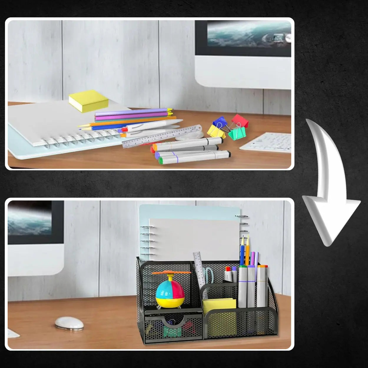 Kancelejas organizators, grāmatu un mācību grāmatu turētājs (375D)