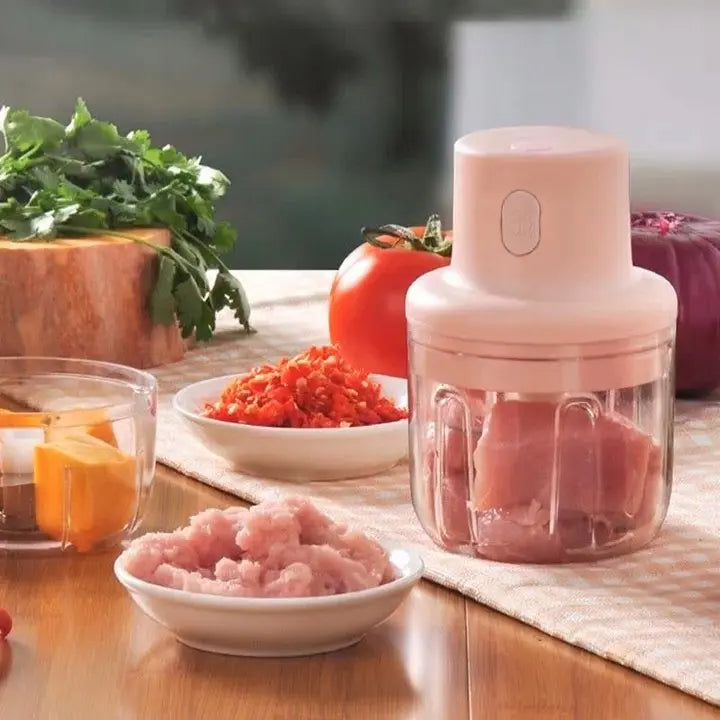 Elektriskais virtuves smalcinātājs, bezvadu portatīvais mini blenderis, smalcinātājs (97D)