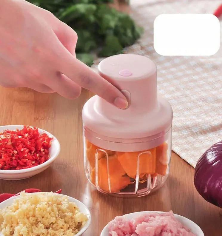 Elektriskais virtuves smalcinātājs, bezvadu portatīvais mini blenderis, smalcinātājs (97D)