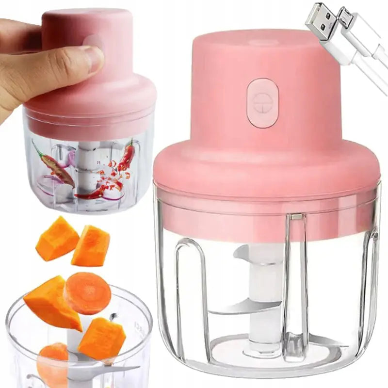 Elektriskais virtuves smalcinātājs, bezvadu portatīvais mini blenderis, smalcinātājs (97D)
