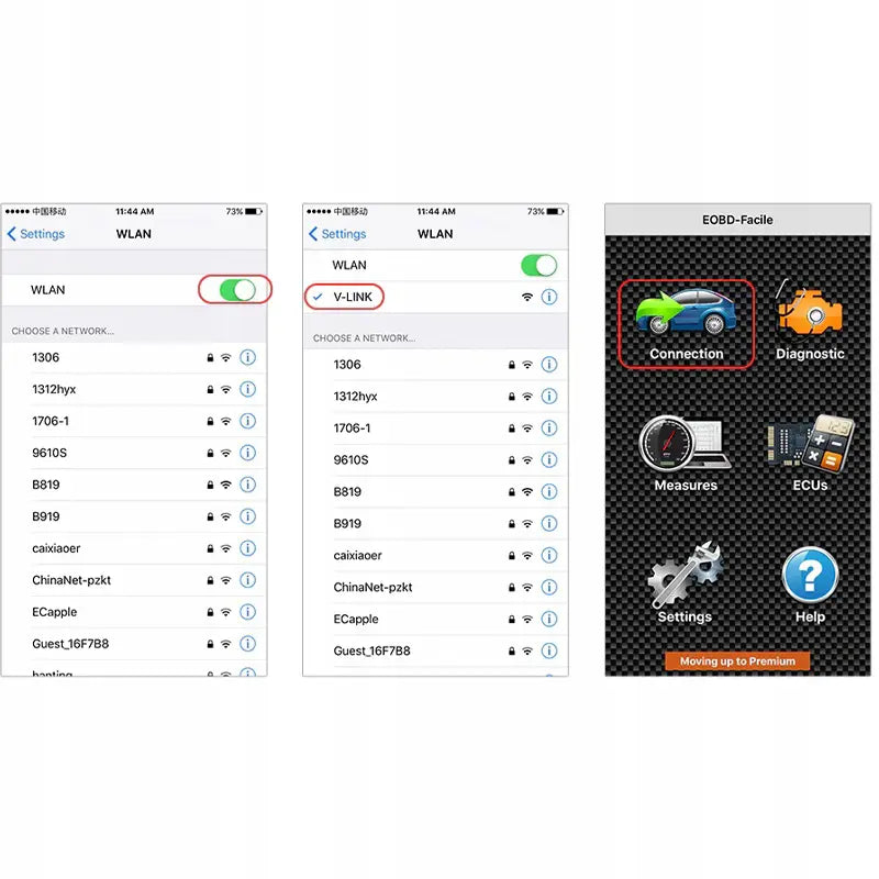 Диагностический интерфейс OBD2 ELM 327 через Bluetooth (652D)