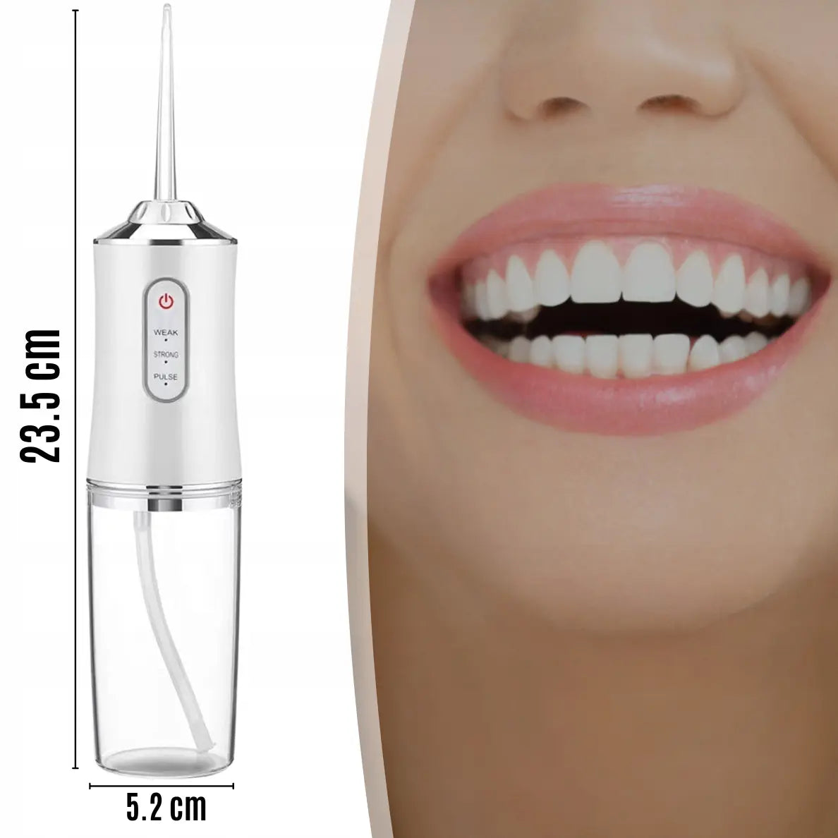 Zobu un mutes skalošanas ierīce, bezvadu, 8 uzgaļi, 3 režīmi (545D)