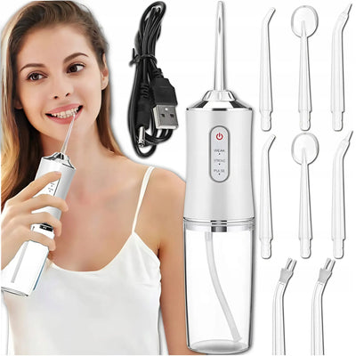 Zobu un mutes skalošanas ierīce, bezvadu, 8 uzgaļi, 3 režīmi (545D)