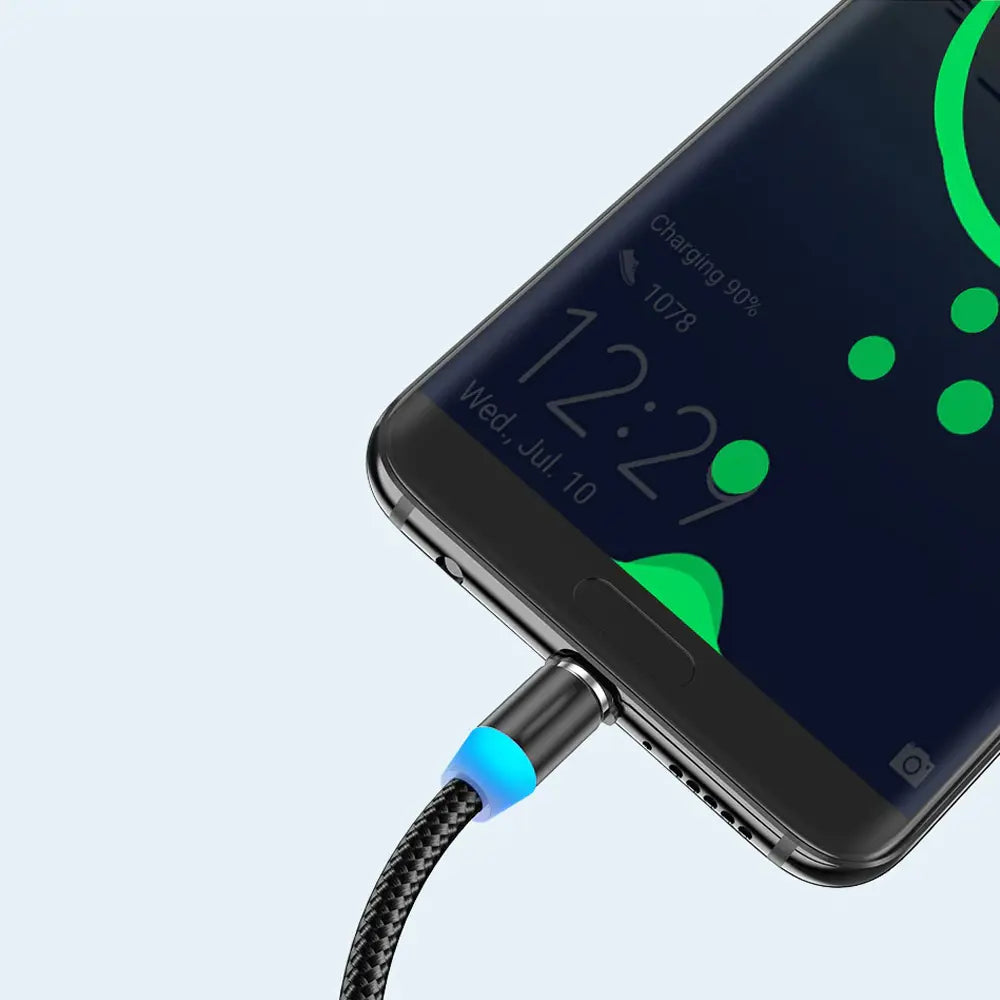 Magnētiskais kabelis 3 in 1 micro USB, Type-C, Lightning priekš iPhone, ātrā uzlāde, 1 m (580D)