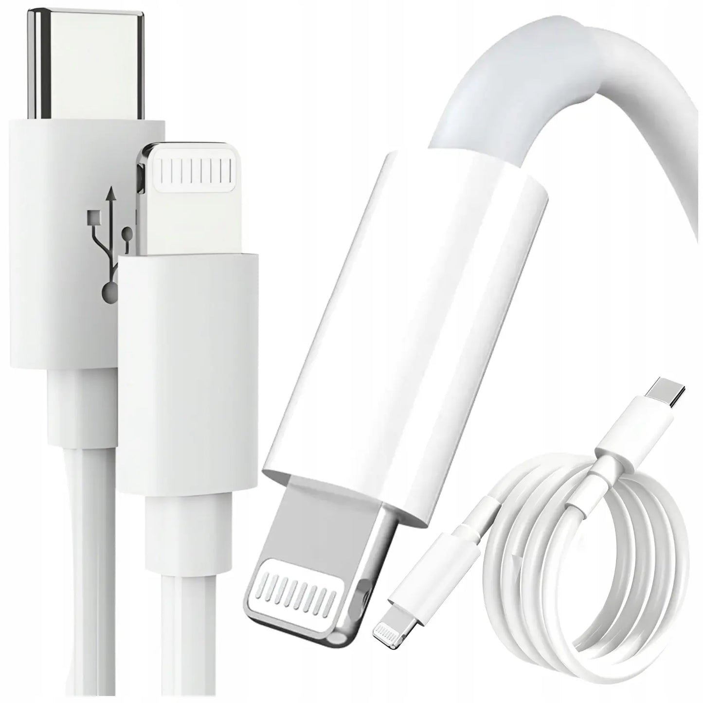 Кабель USB-C Lightning PD 20W 3A для iPhone 13 и Apple 11, 1 м, быстрая зарядка (458D)
