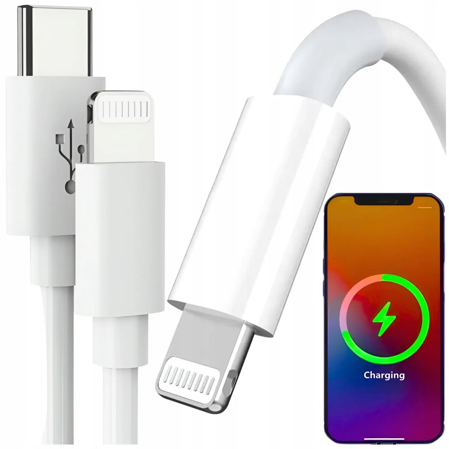 Кабель USB-C Lightning PD 20W 3A для iPhone 13 и Apple 11, 1 м, быстрая зарядка (458D)