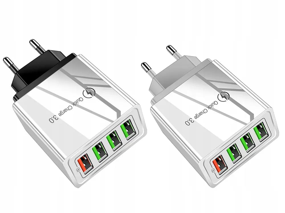 Быстрая сетевая зарядка 4xUSB Quick Charge 3.0 D (508D)