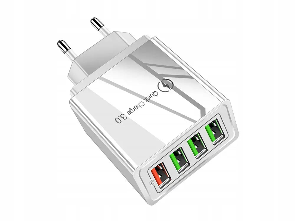 Быстрая сетевая зарядка 4xUSB Quick Charge 3.0 D (508D)