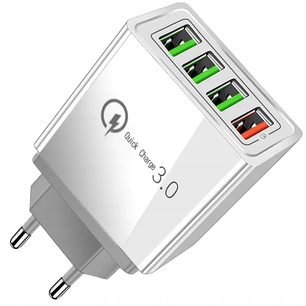 Быстрая сетевая зарядка 4xUSB Quick Charge 3.0 D (508D)