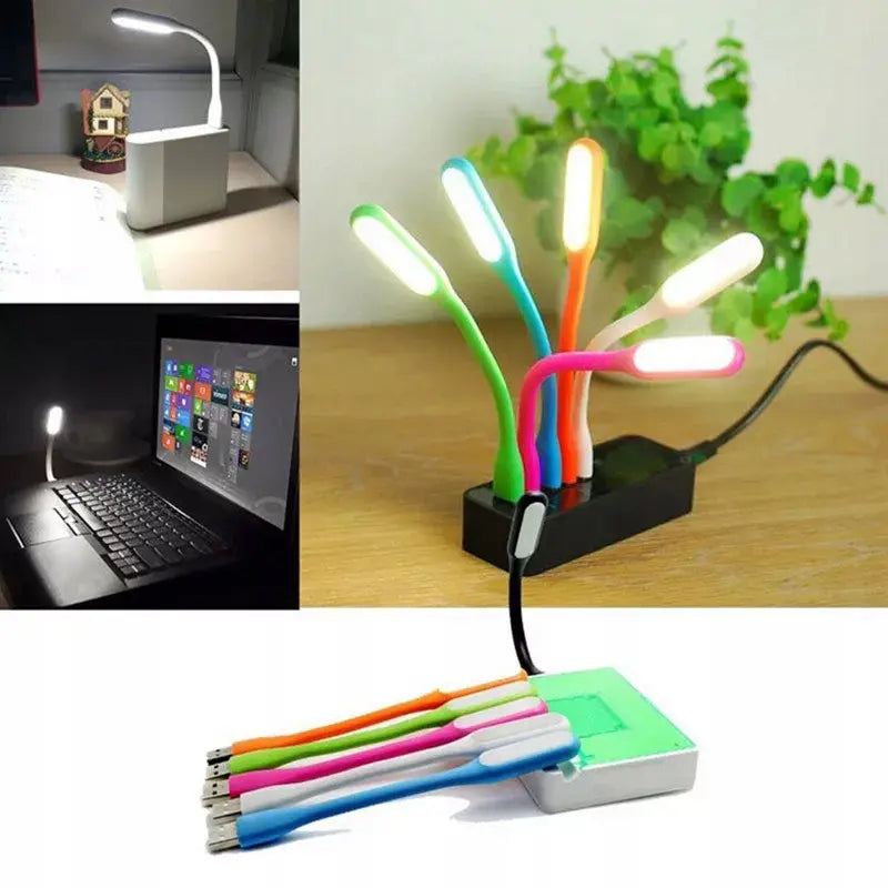 Силиконовая USB-лампа для ноутбука с ярким светом разных цветов (741D)