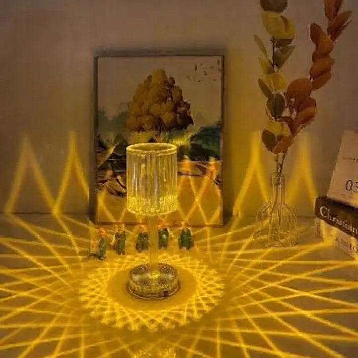 Kristāla RGB projektorlampa ar skārienjutīgu vadību un tālvadības pulti (512D)