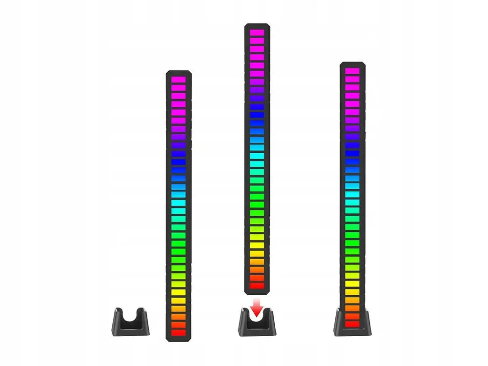 Светодиодная лента RGB со звуковым откликом и батареей в неоновом многоцветном дизайне (509D)
