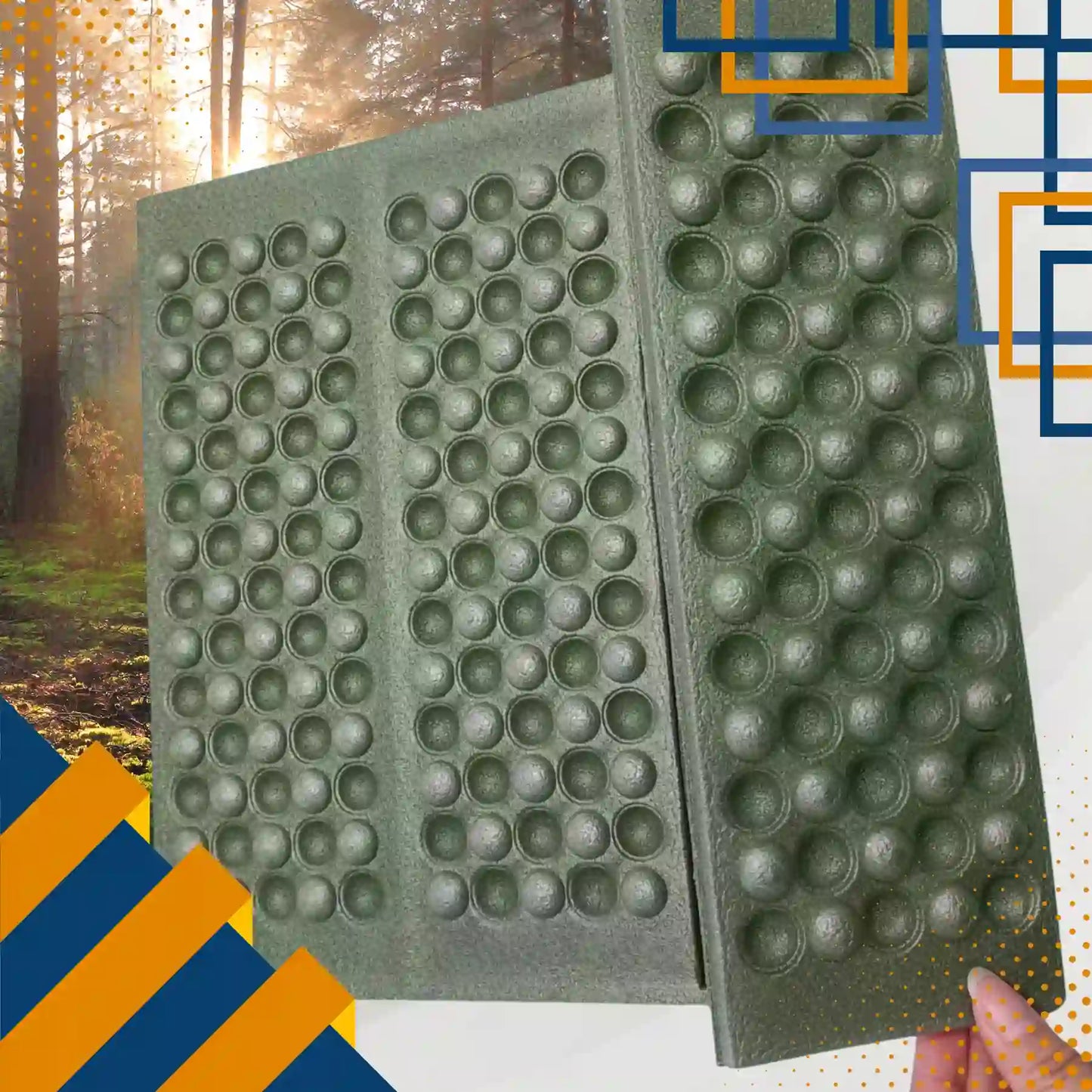 Saliekamā termoizolējošā sēdēšanai paredzētā paklājiņš tūrisma atpūtai (579D)