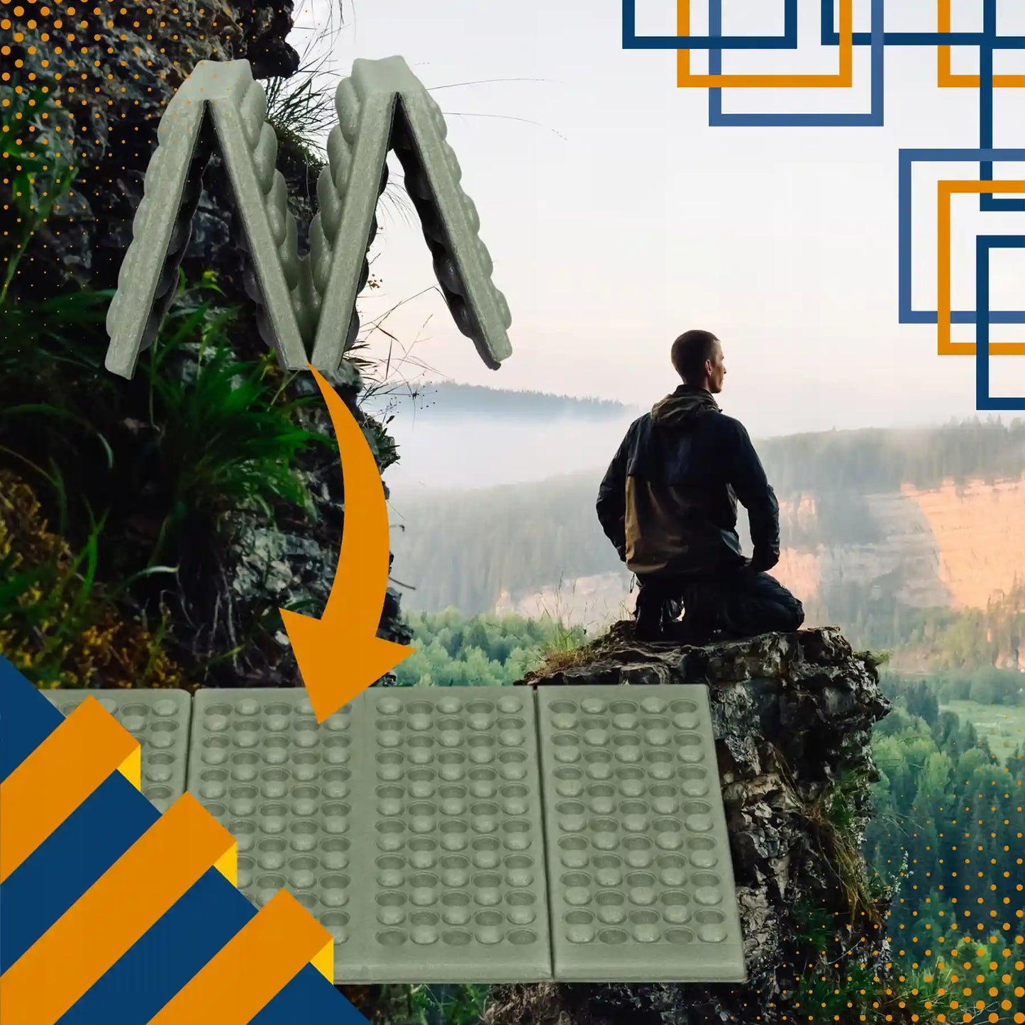 Коврик складной теплоизоляционный для туризма (579Д)