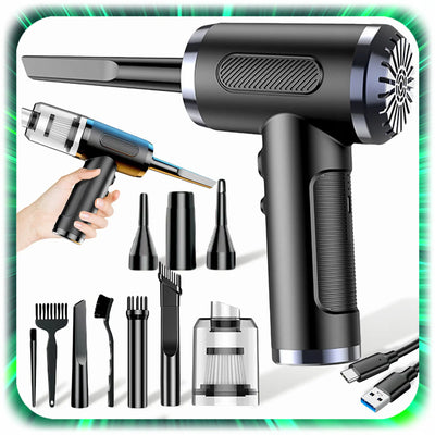 Jaudīgs bezvadu akumulatora rokas automašīnas putekļsūcējs 120W ar HEPA filtru (377D)