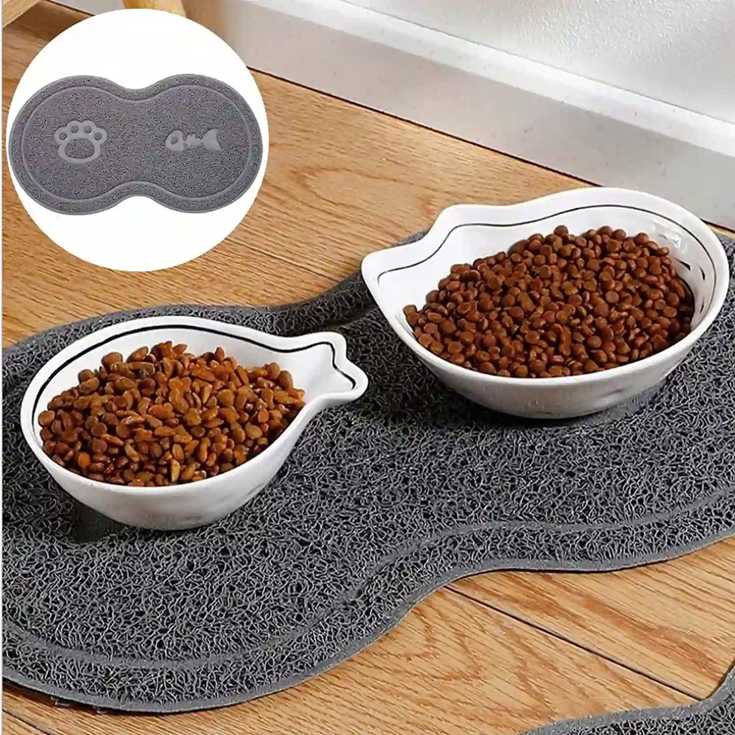 Водонепроницаемый коврик для мисок собак и кошек (973D)