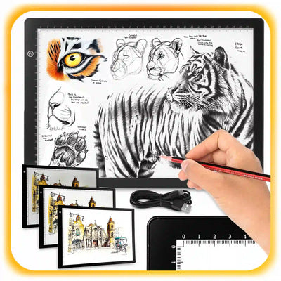 Графическая доска А4 для рисования с подсветкой в подарок (720D)