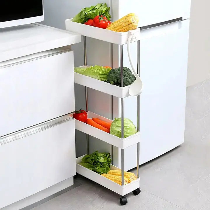 Полка в ванную на колесиках, для кухни, обувь, цветы (345D)