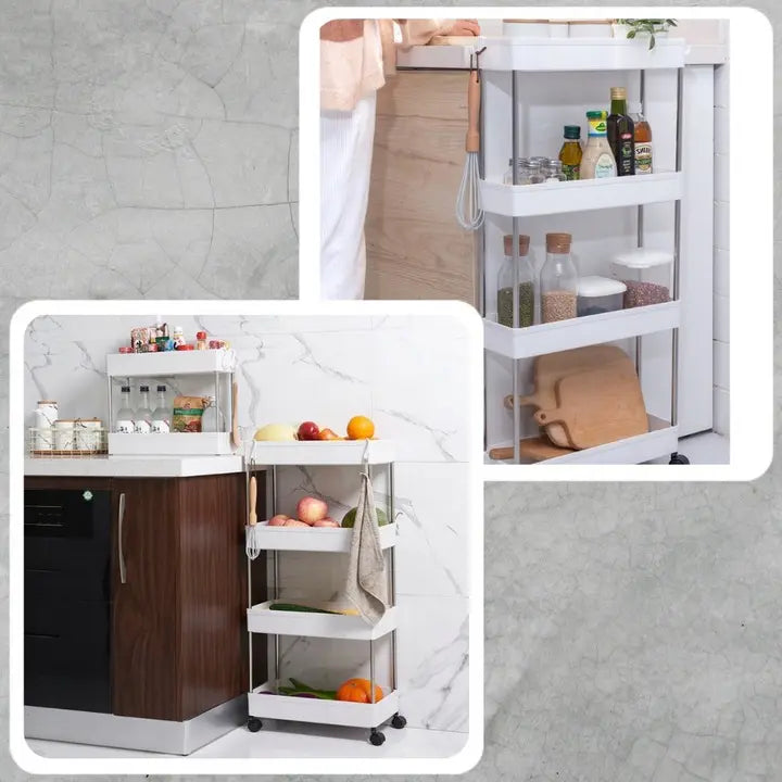 Полка в ванную на колесиках, для кухни, обувь, цветы (345D)