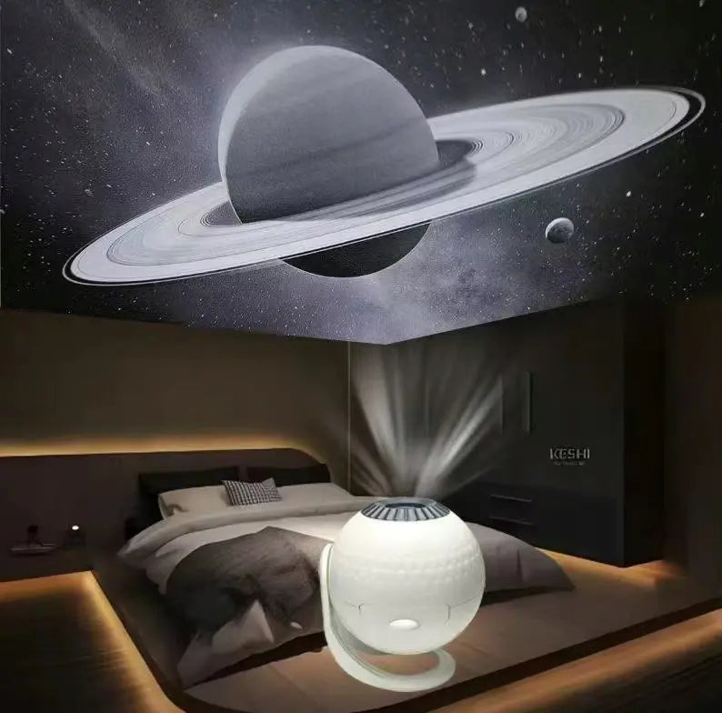 Planētu projektors 360° – 4K zvaigžņu galaktika ar bluetooth skaļruni (1055D)