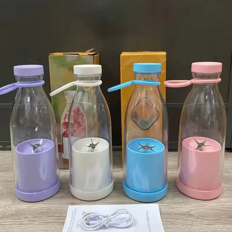 Portatīvais bezvadu ceļojumu blenderis ar USB un kokteiļu pudeli (378D)