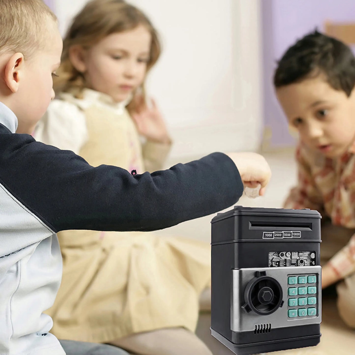 Seifs-kasīte monētām ar bankomāta funkciju un PIN kodu (404D)