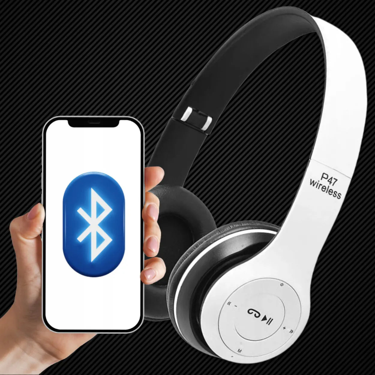 Беспроводные наушники P47 Bluetooth с микрофоном для игр и MP3 (567D)
