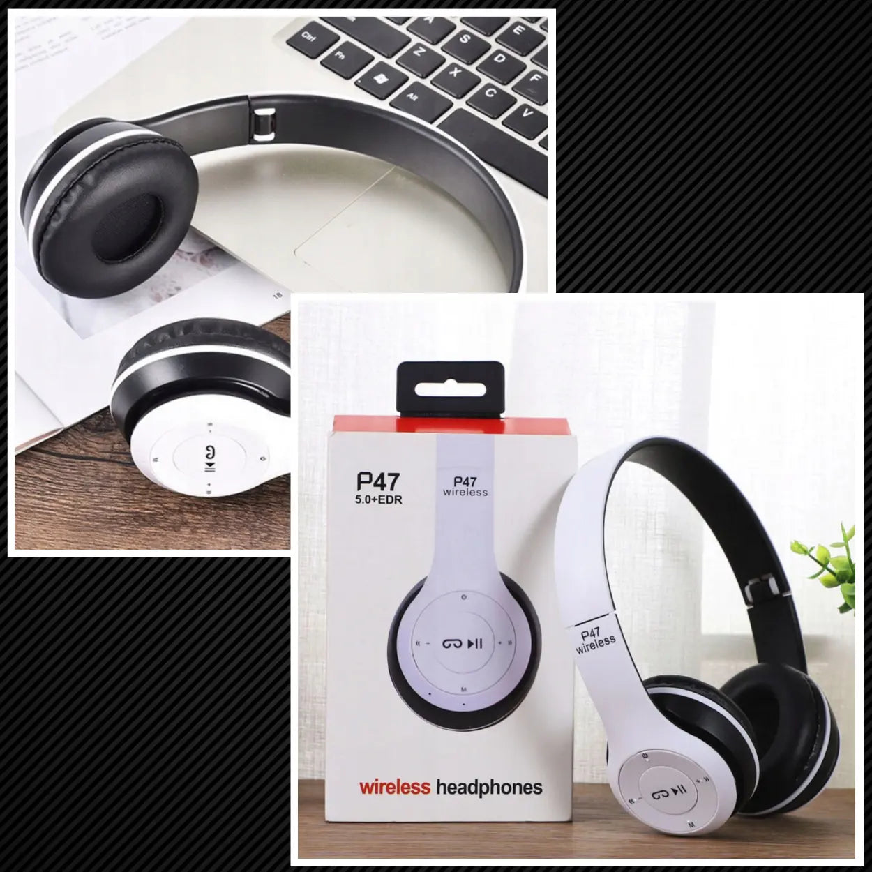 Беспроводные наушники P47 Bluetooth с микрофоном для игр и MP3 (567D)