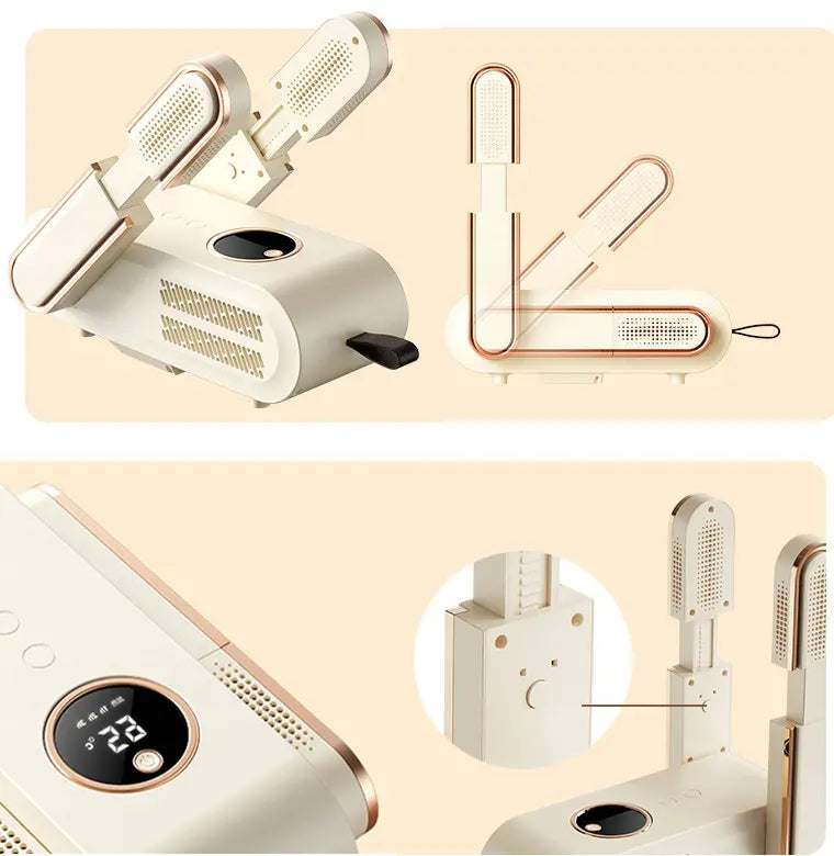 Salokāma apavu žāvētāja ar ozona dezinfekciju un taimeri, jaudīga un efektīva (548D)