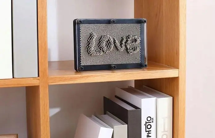 Креативная игра с металлической доской Pin Art XXL серебристого цвета (594D)