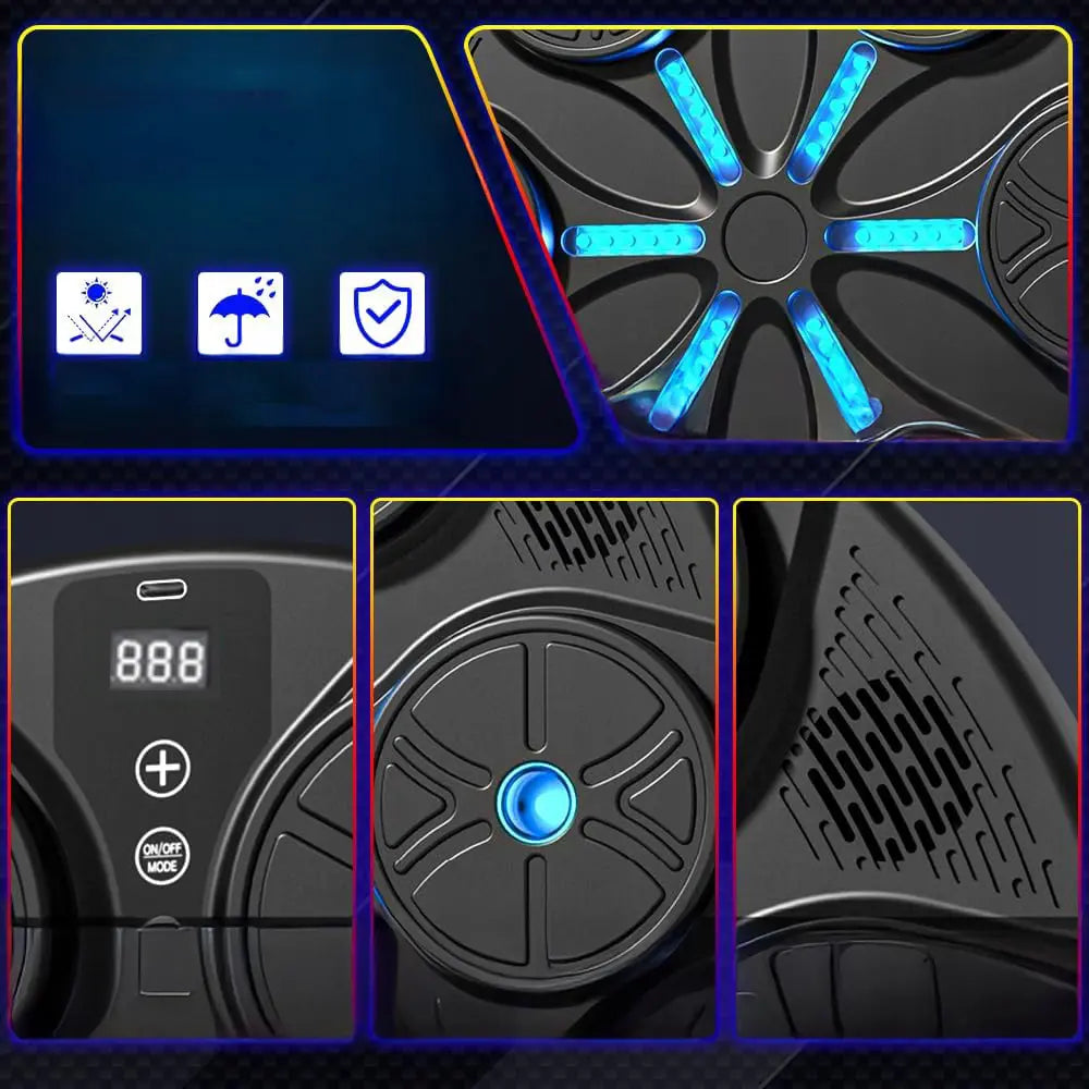 Музыкальная мишень для бокса Bluetooth с регулируемой скоростью и перчатками с RGB-светодиодами (1050D)