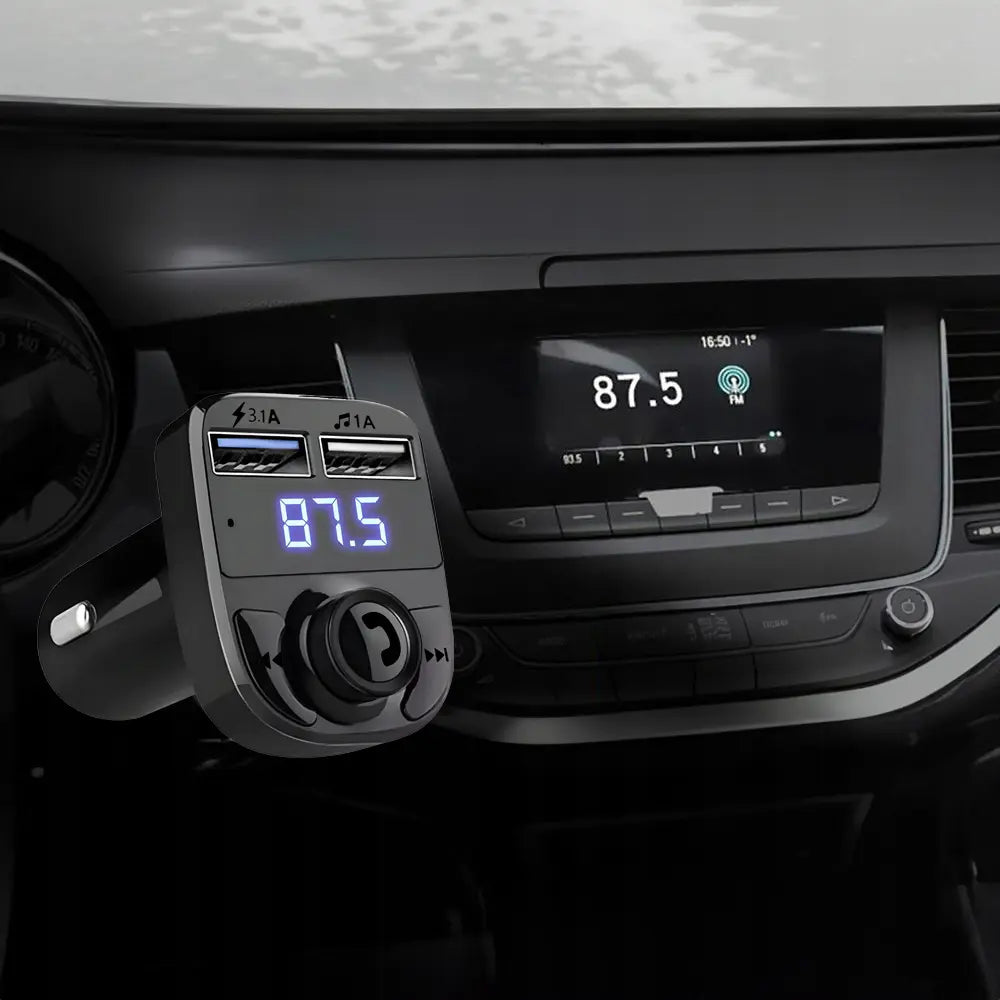 Bluetooth FM MP3-передатчик с зарядным устройством и воспроизведением звука через радио (735D)