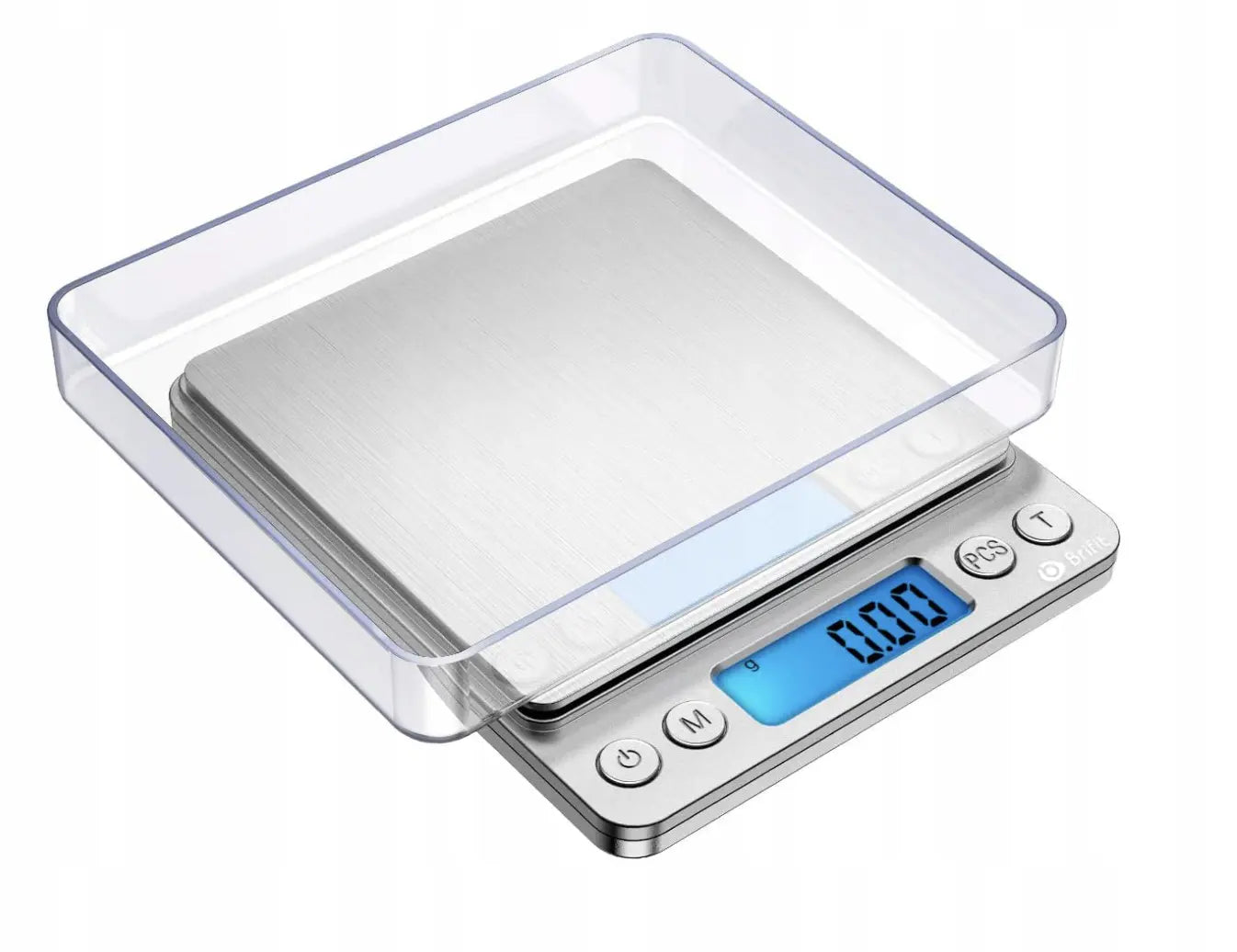 Elektroniskās juvelieru svari LCD 2000 g ar precizitāti 0,1 g virtuvei (704D)