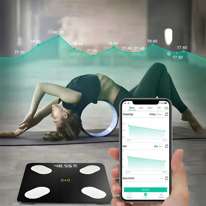 Elektroniskās vannas istabas svari ar Bluetooth funkciju, precīzi un gudri 25W1 (623D)