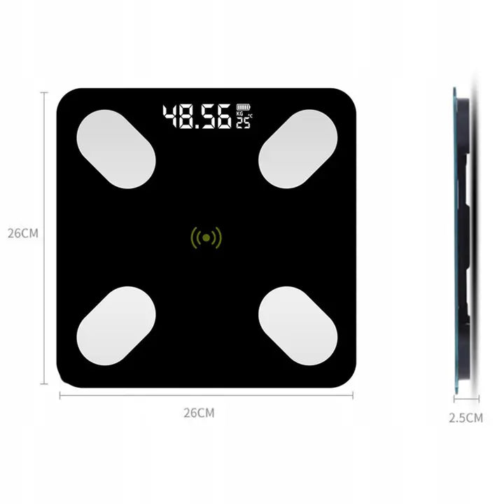 Elektroniskās vannas istabas svari ar Bluetooth funkciju, precīzi un gudri 25W1 (623D)